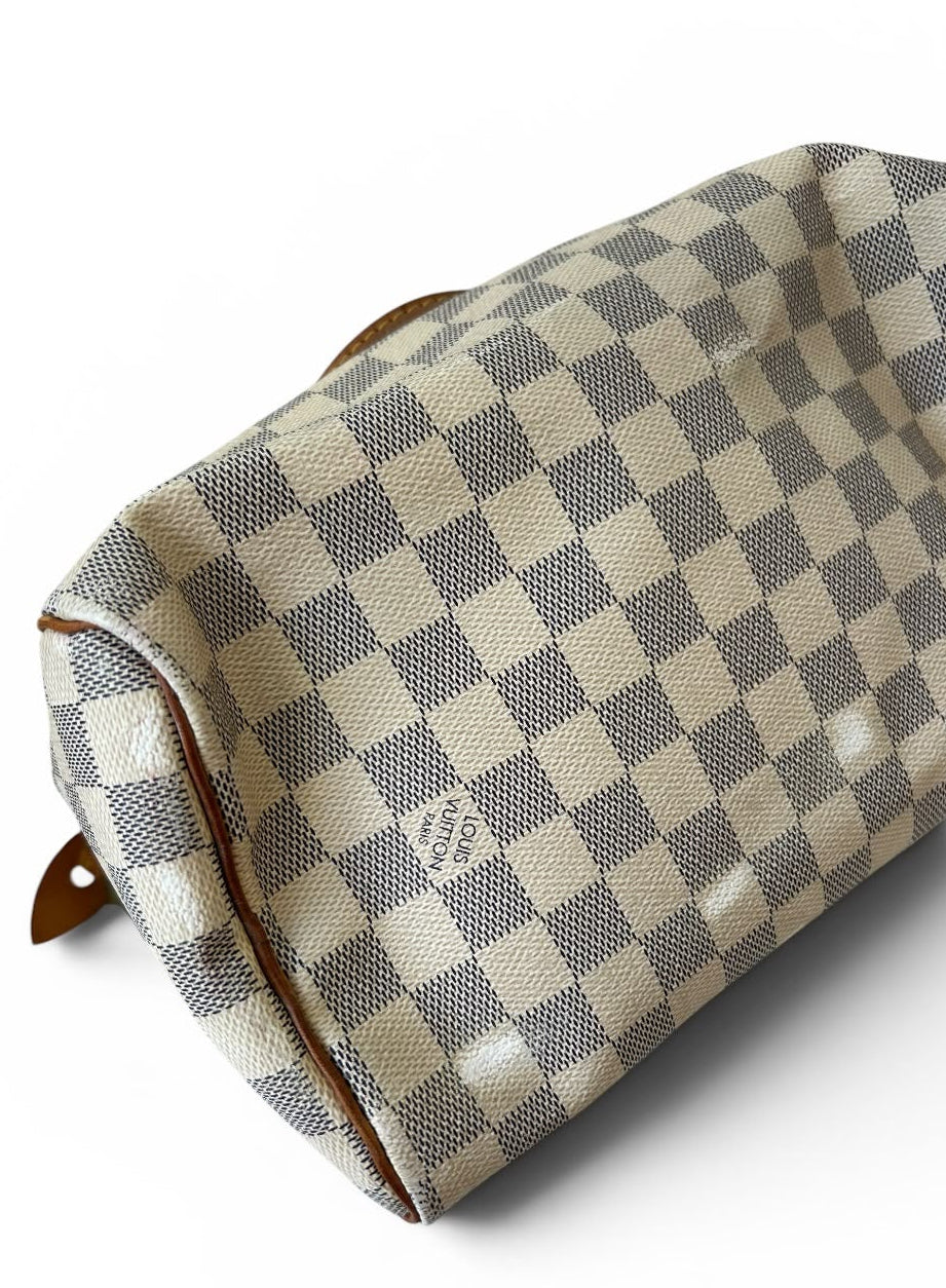 Louis Vuitton Speedy 25 white & grey