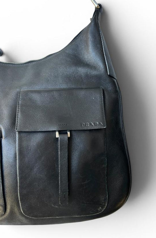 Prada hobo leather bag