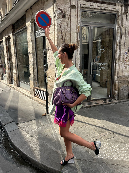 MiuMiu Vitello purple