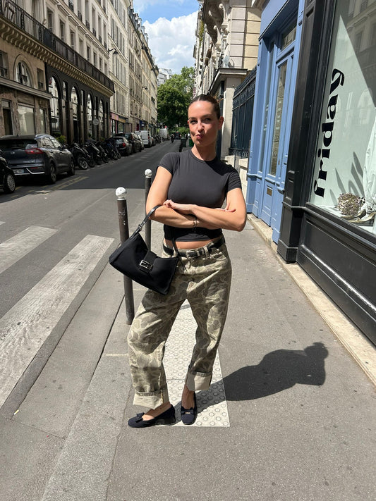 Fendi medium Zucca Baguette black