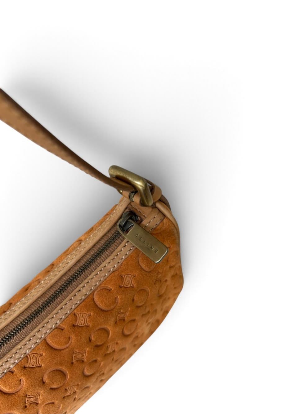 Céline C macadam shoulder bag orange