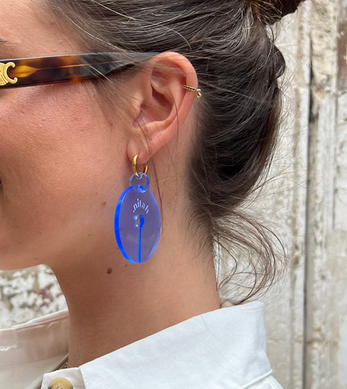 Boucles d'oreilles bleue