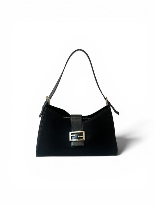 Fendi medium Zucca Baguette black