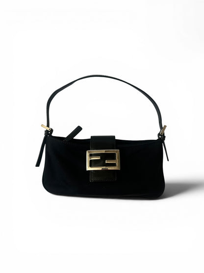 Fendi mini Zucca baguette black