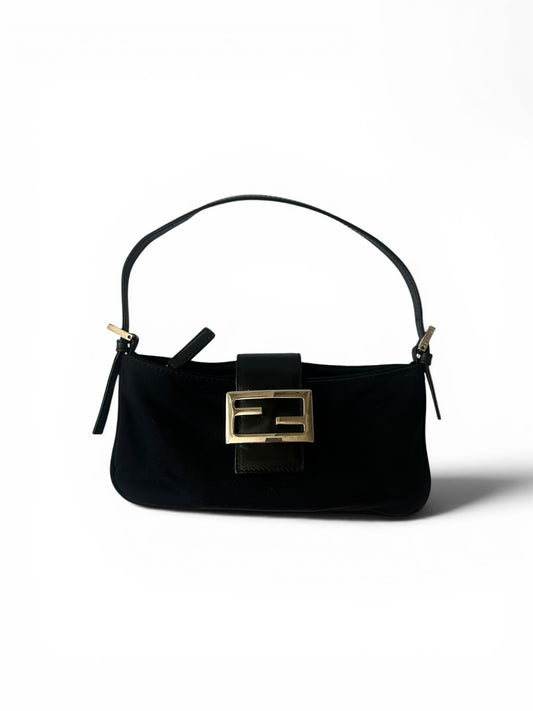 Fendi mini Zucca baguette black