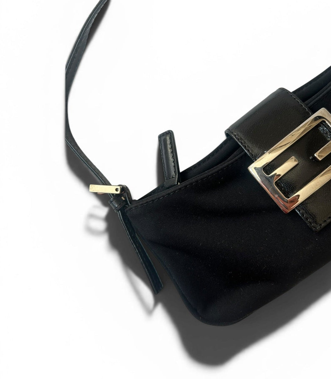 Fendi mini Zucca baguette black