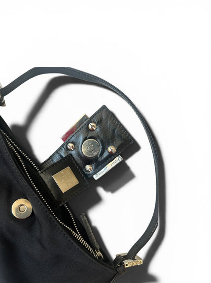 Fendi mini Zucca baguette black
