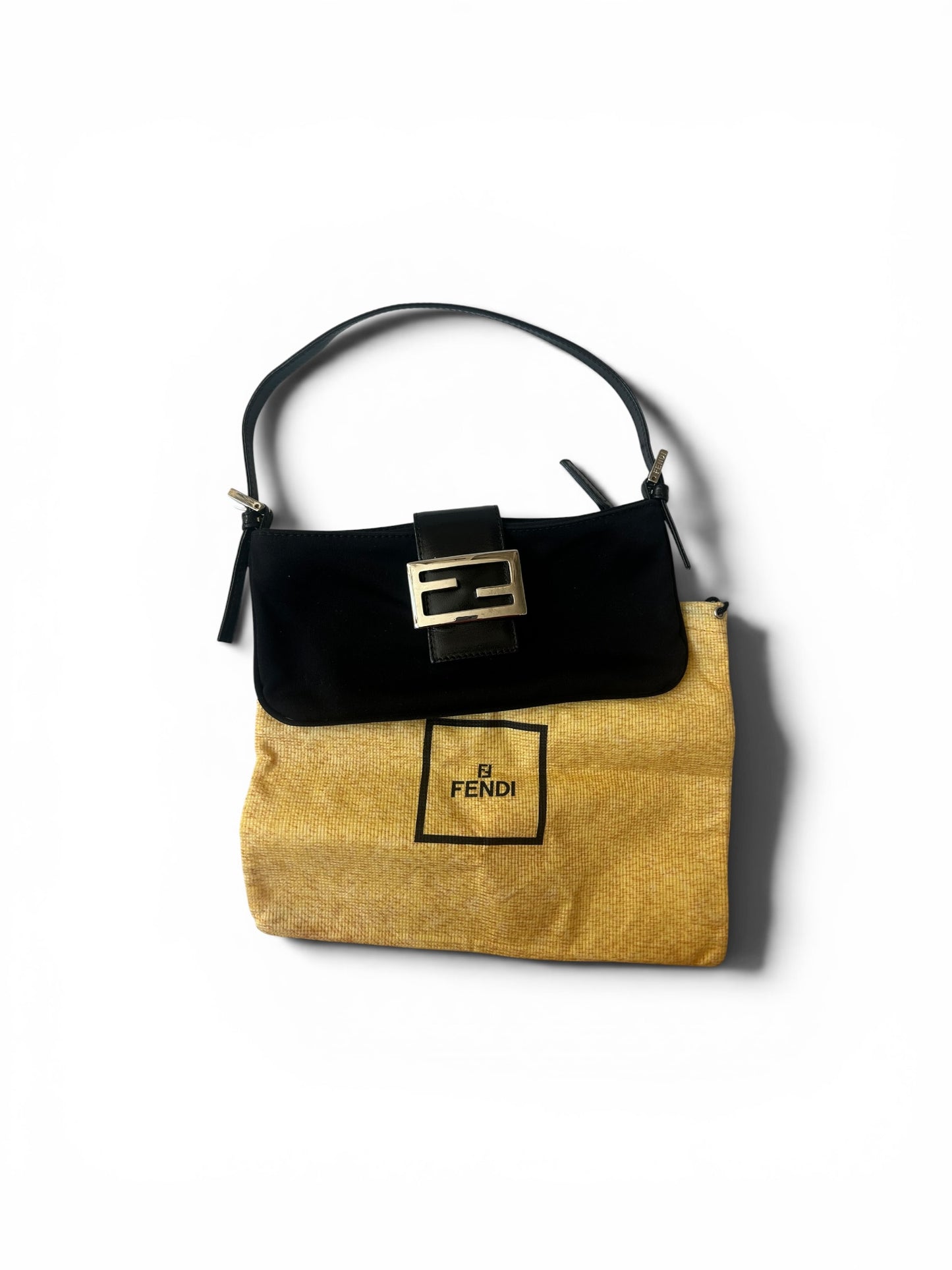 Fendi mini Zucca baguette black