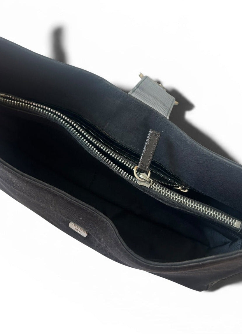 Fendi medium Zucca Baguette black