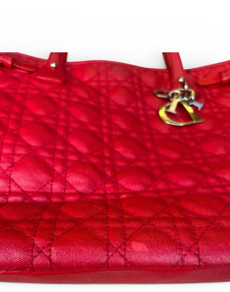 Dior Lady cabas red