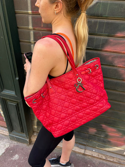 Dior Lady cabas red