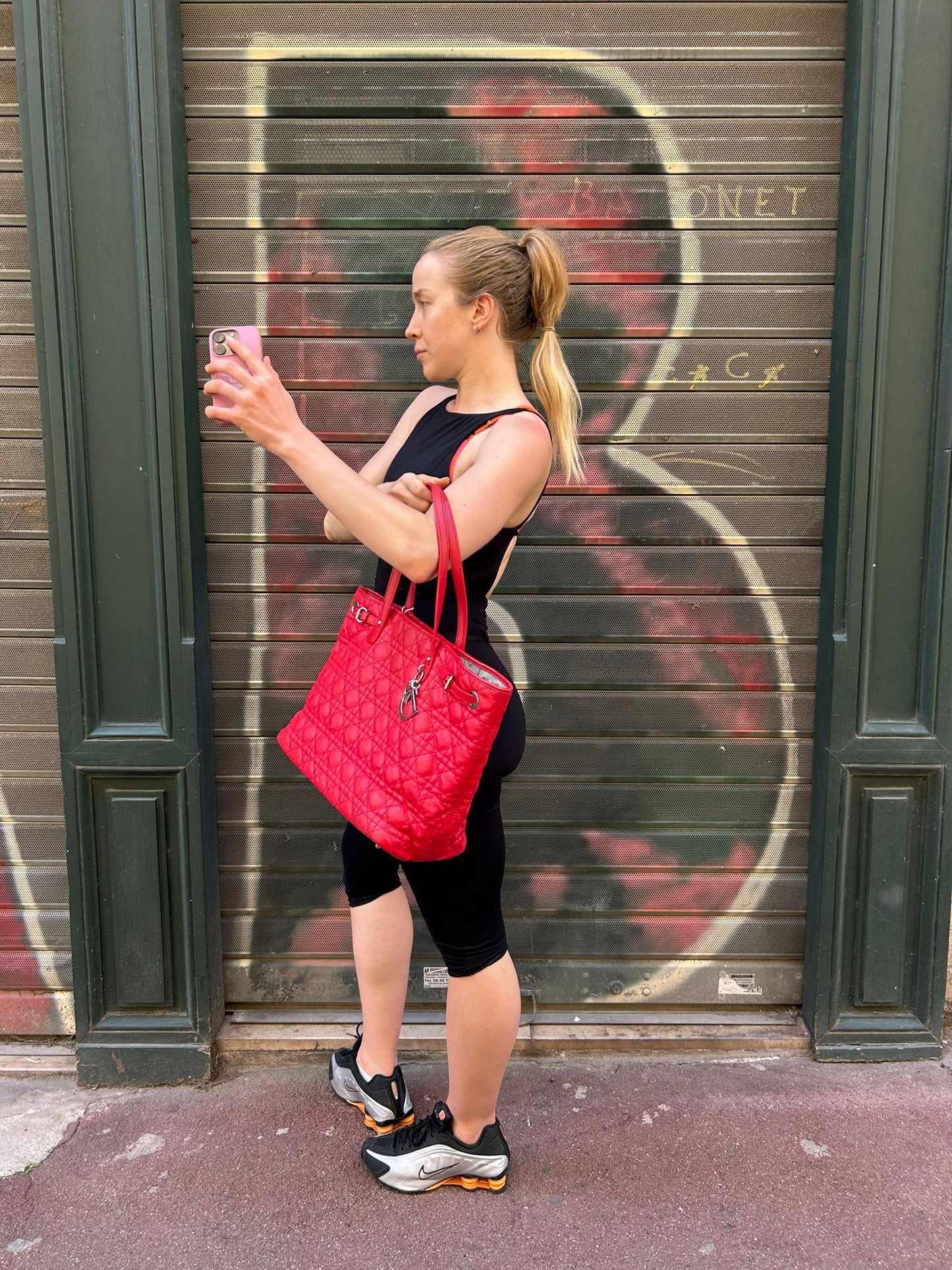 Dior Lady cabas red
