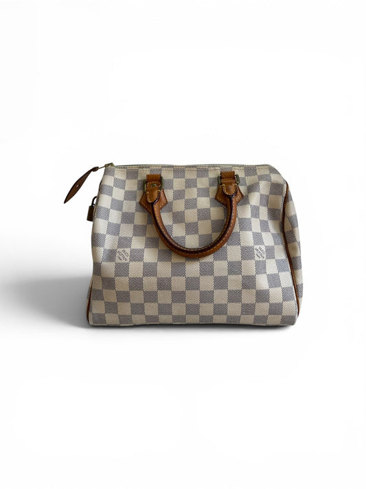 Louis Vuitton Speedy 25 white & grey