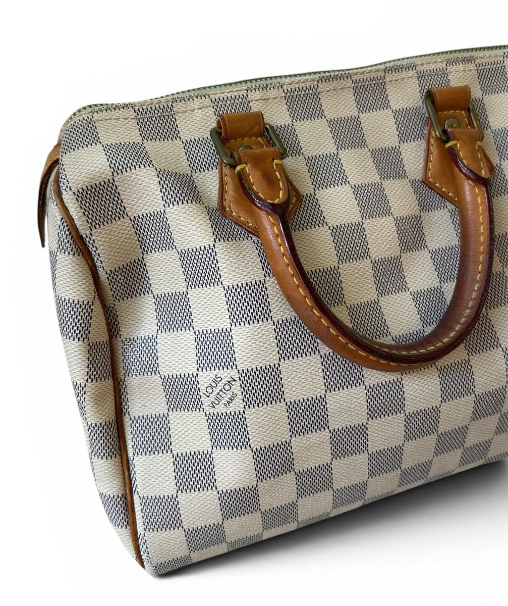 Louis Vuitton Speedy 25 white & grey