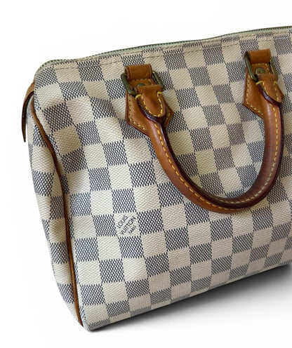 Louis Vuitton Speedy 25 white & grey