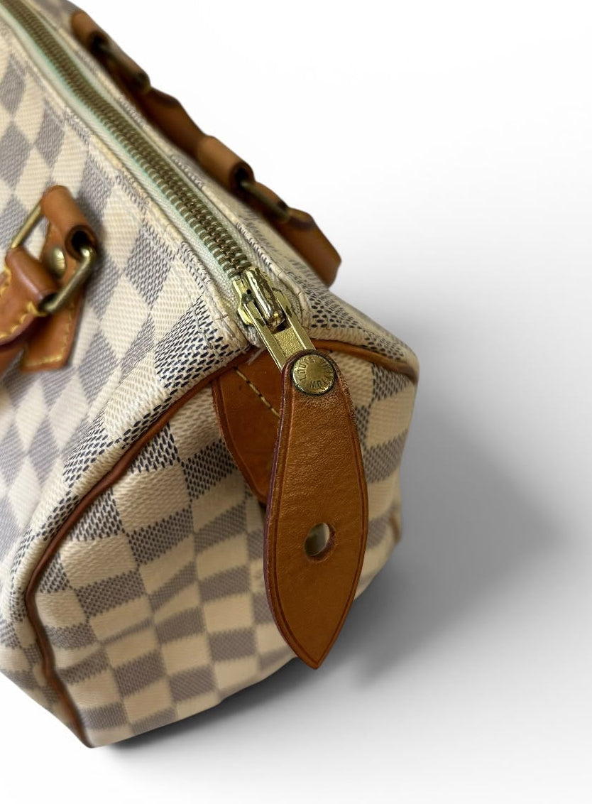 Louis Vuitton Speedy 25 white & grey