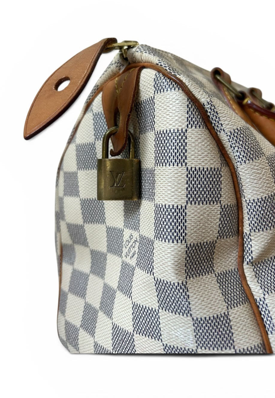 Louis Vuitton Speedy 25 white & grey