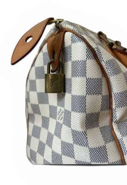 Louis Vuitton Speedy 25 white & grey