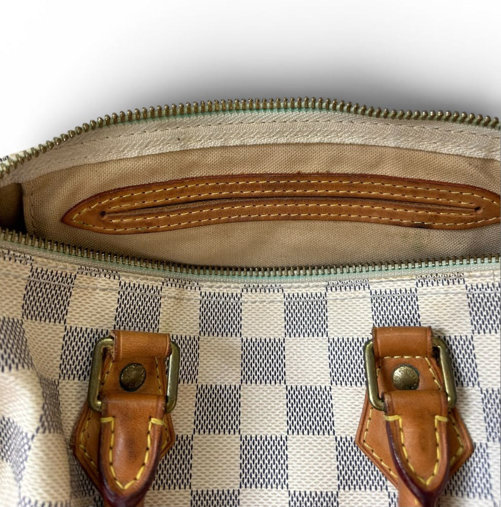 Louis Vuitton Speedy 25 white & grey