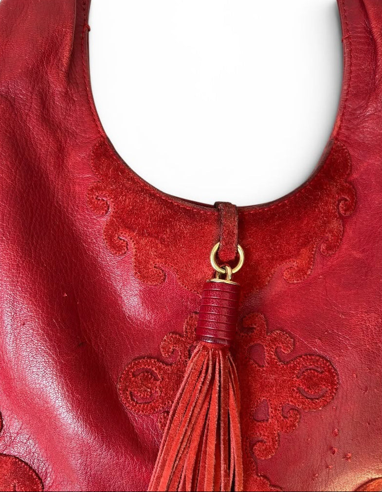 Yves Saint Laurent Hobo red