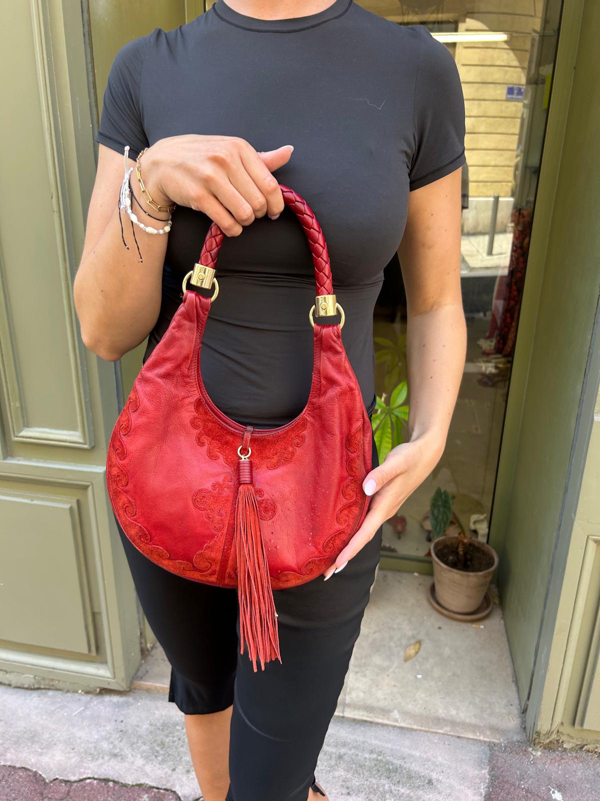 Yves Saint Laurent Hobo red