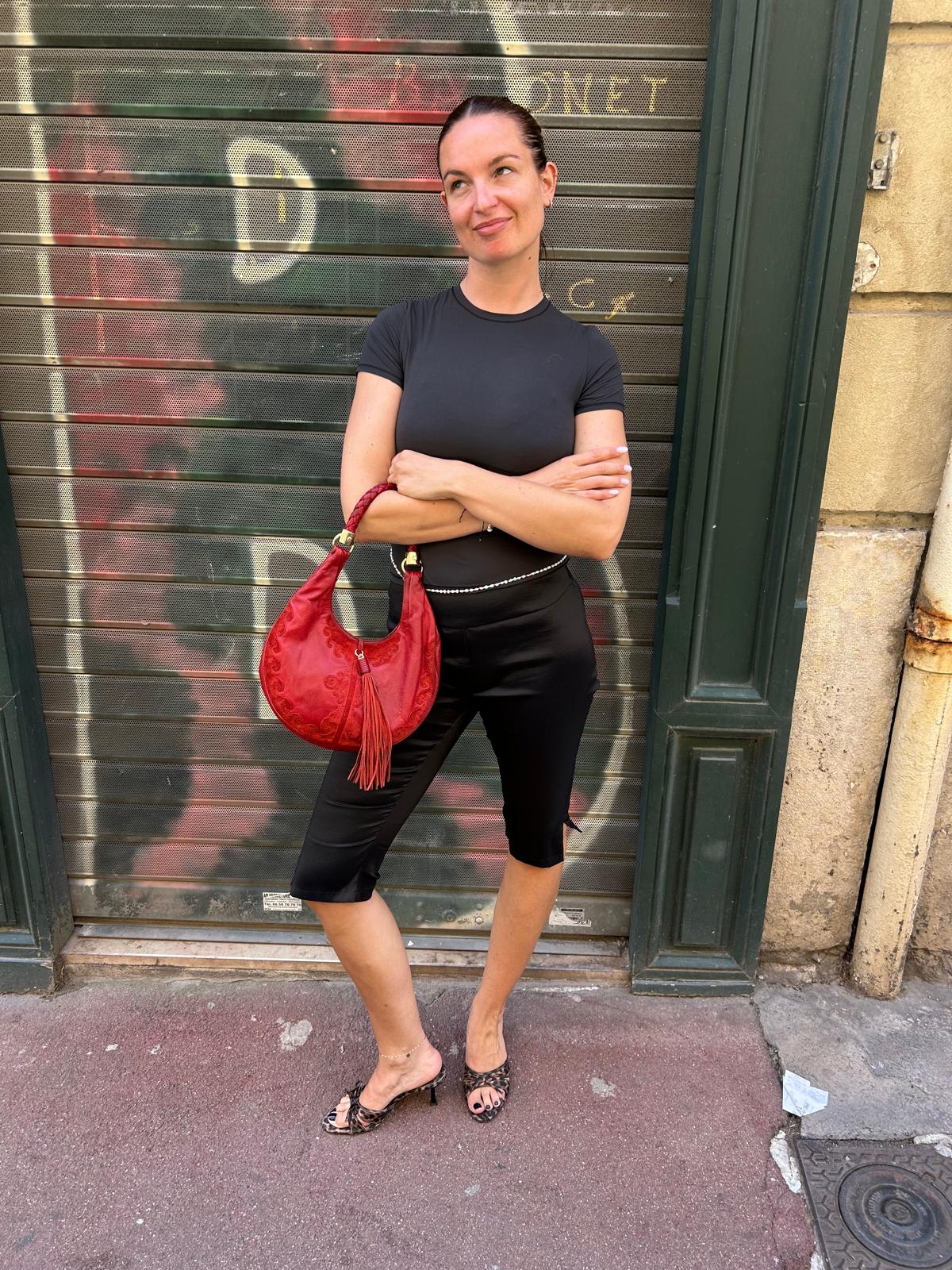 Yves Saint Laurent Hobo red