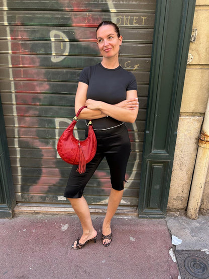 Yves Saint Laurent Hobo red