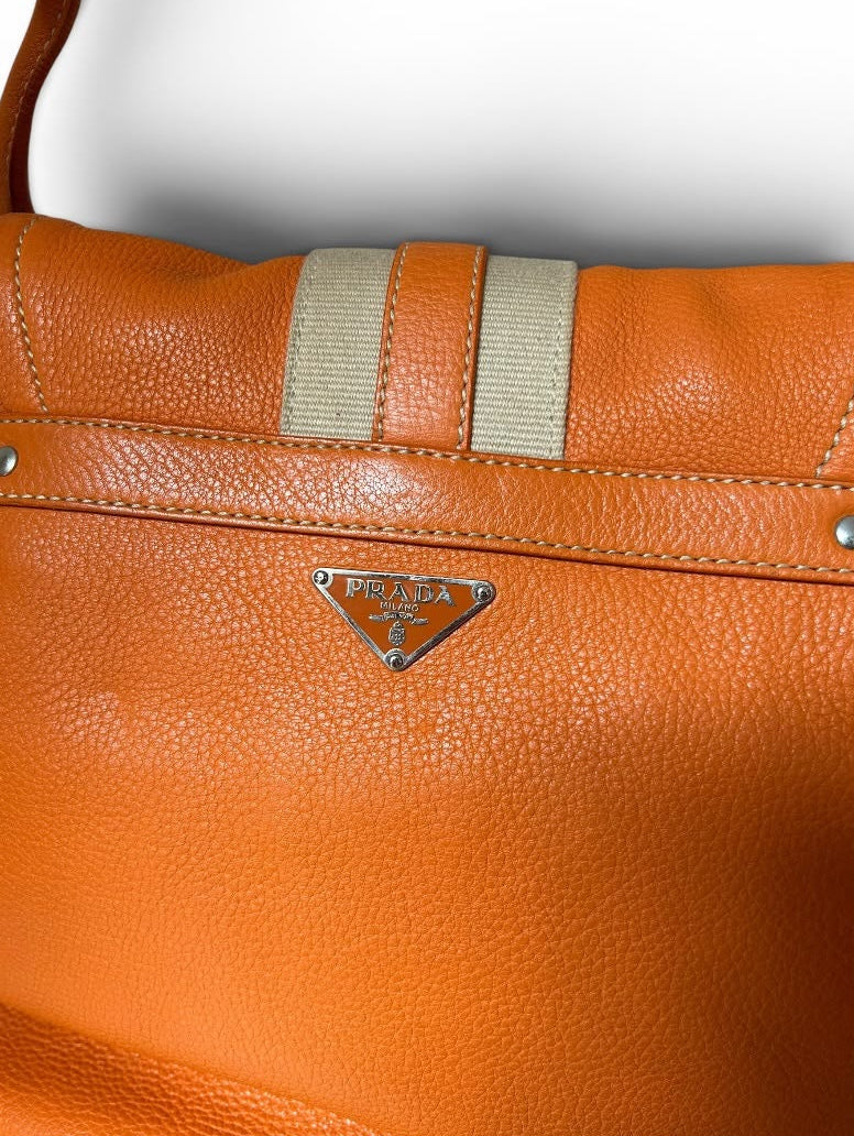 Prada Vitello Hobo orange