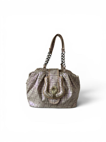Fendi patent leather purple and white