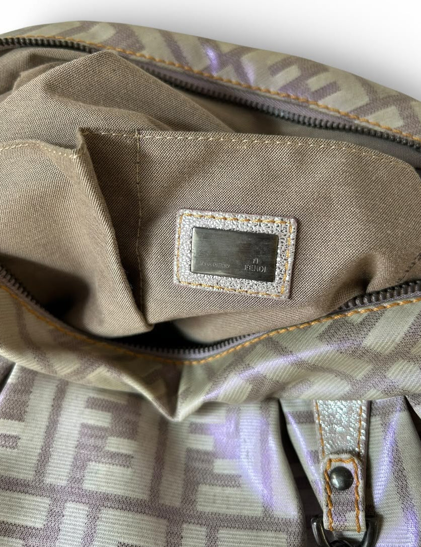 Fendi patent leather purple and white