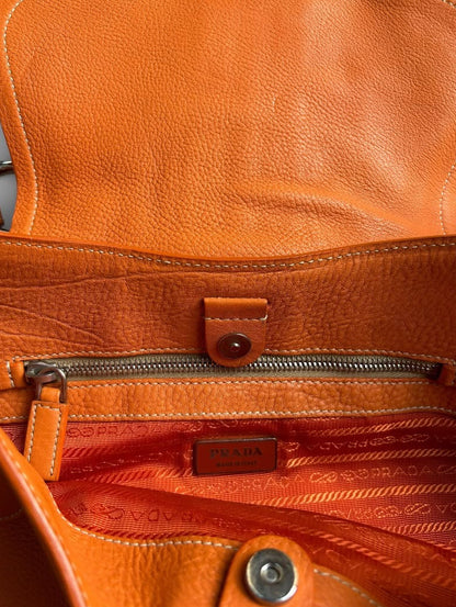 Prada Vitello Hobo orange