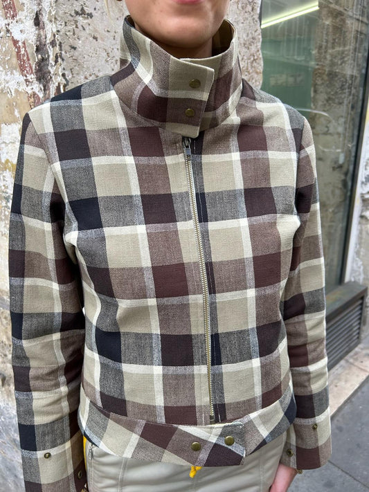 Isonme Checked Adventure Jacket brown