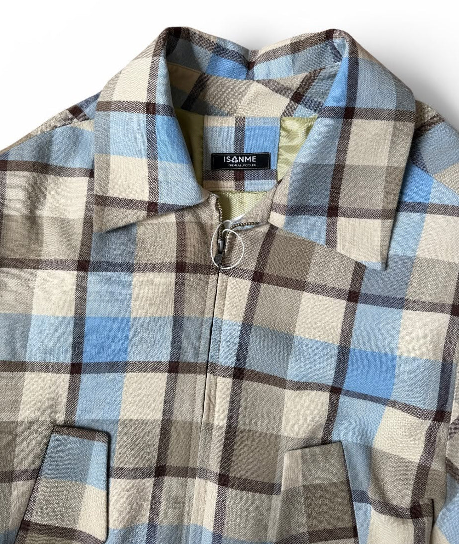 Isonme Checked Adventure Jacket blue
