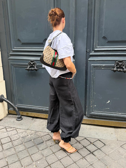 Gucci Monogram Jackie beige and black