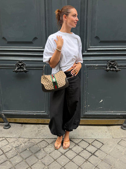Gucci Monogram Jackie beige and black