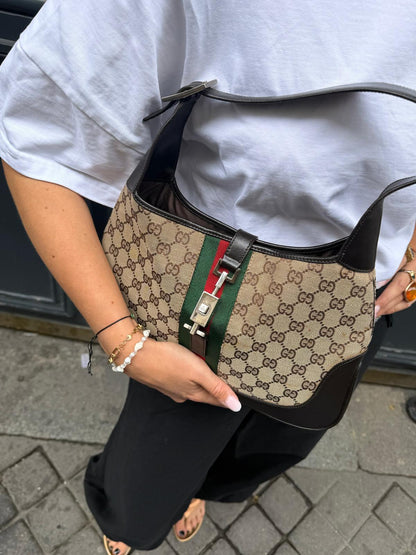 Gucci Monogram Jackie beige and black