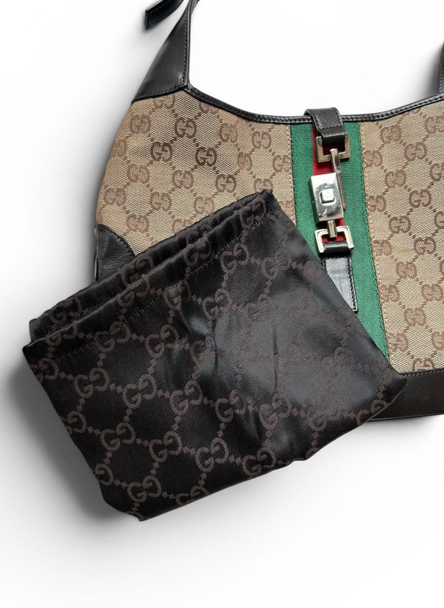 Gucci Monogram Jackie beige and black