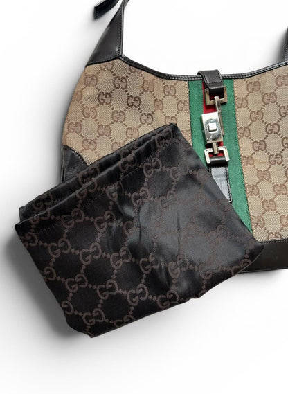 Gucci Monogram Jackie beige and black