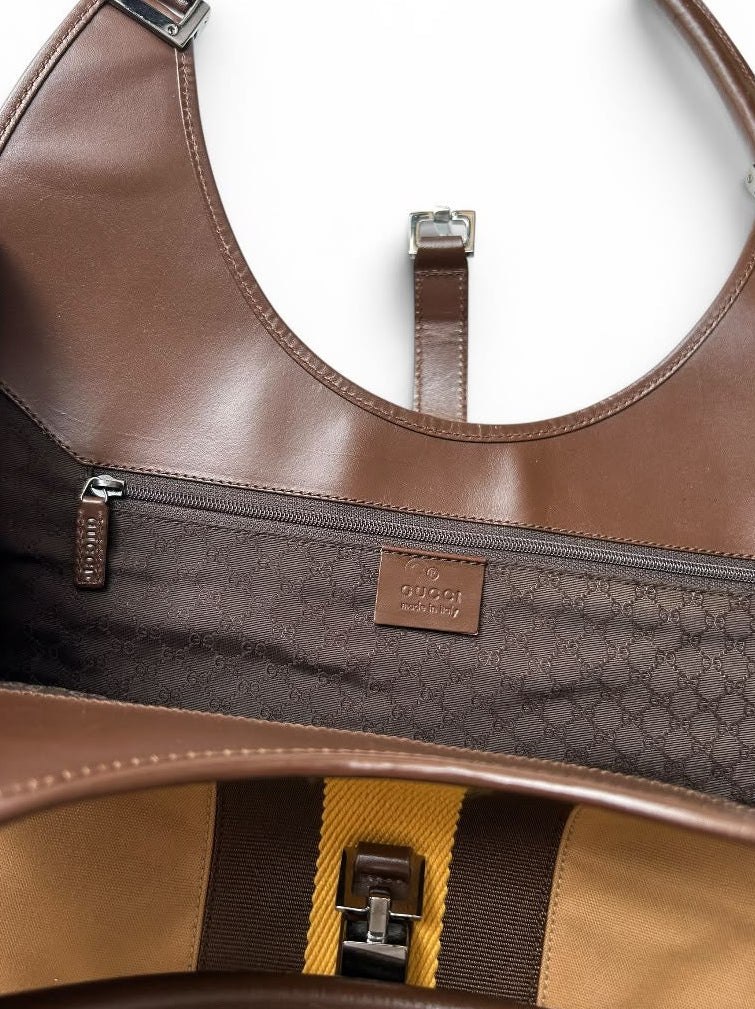 Gucci Leather Jackie caramel