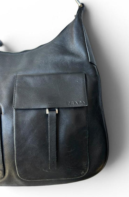Prada hobo leather bag
