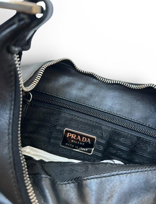 Prada hobo leather bag