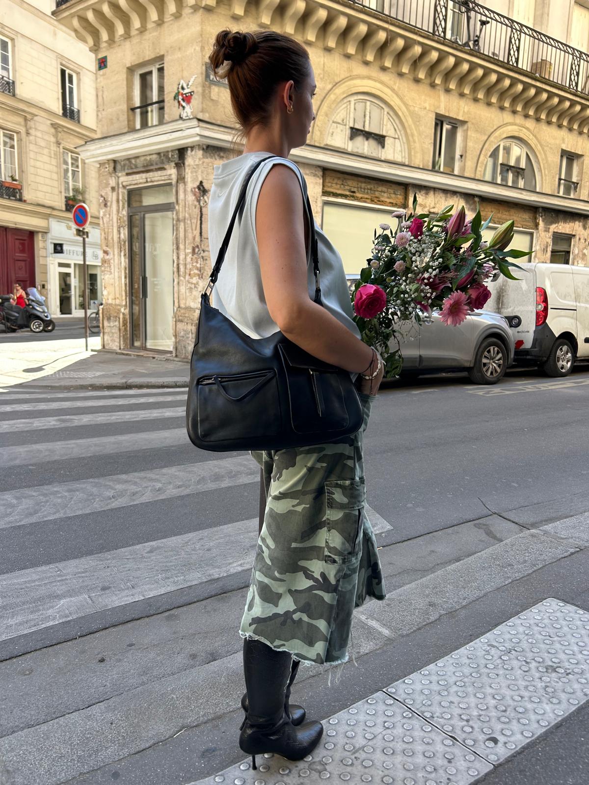 Prada hobo leather bag