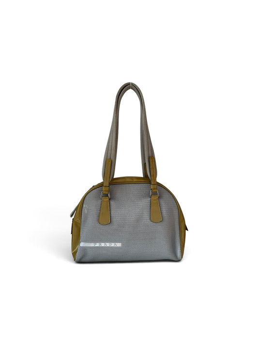 Prada Mini Bowling bag grey & green
