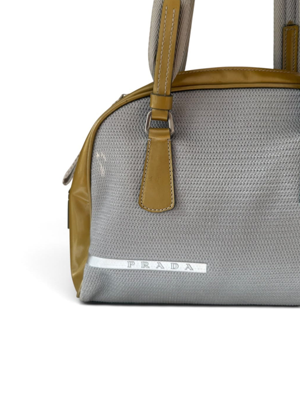 Prada Mini Bowling bag grey & green
