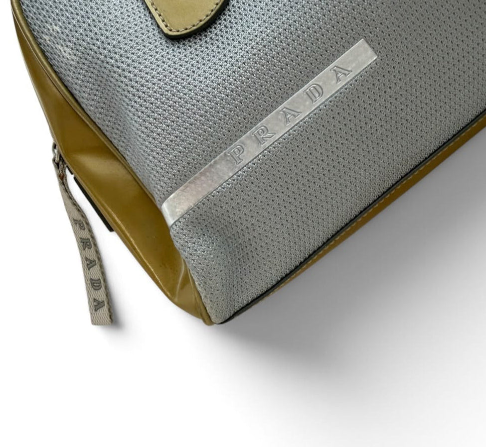 Prada Mini Bowling bag grey & green