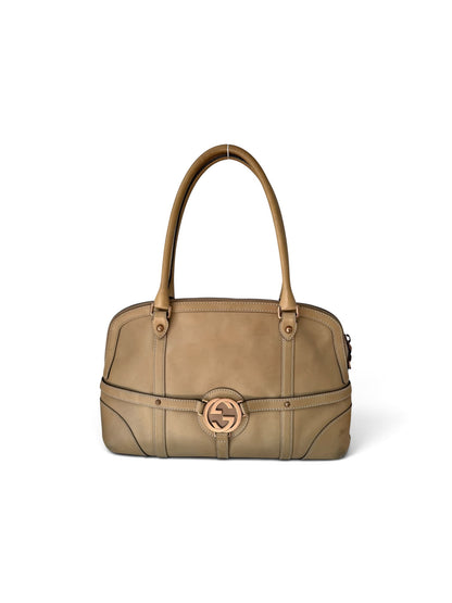 Gucci Interlocking G Top Handle Bag Beige