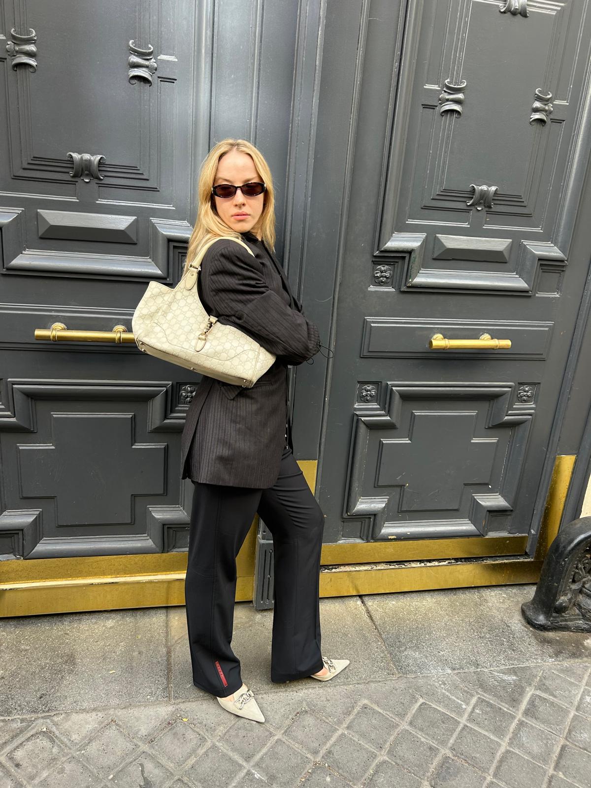 Gucci Jackie leather monogram white