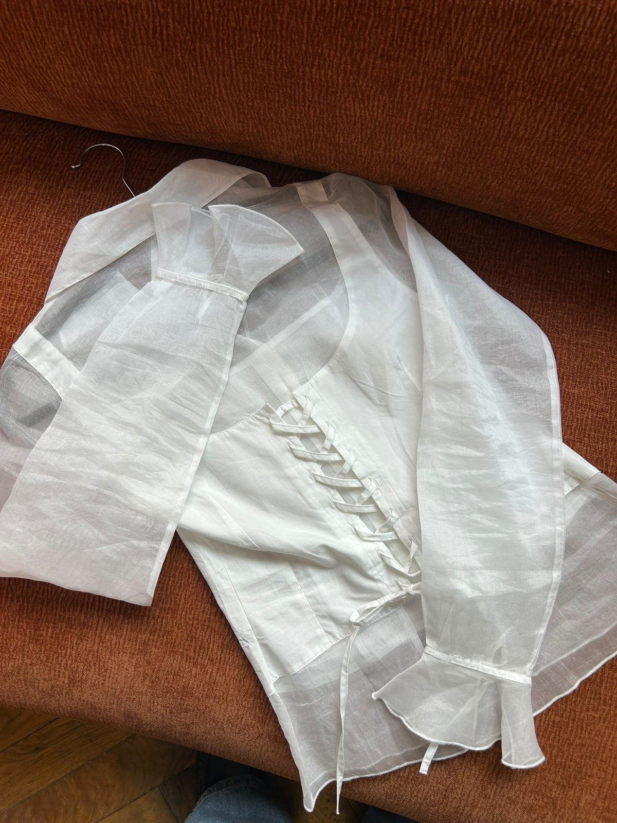 Anne Fontaine corset shirt white