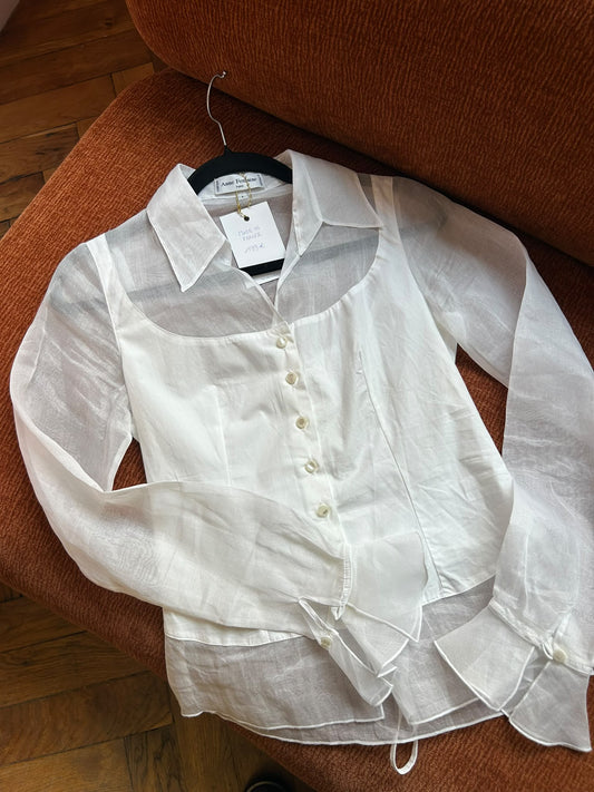 Anne Fontaine corset shirt white