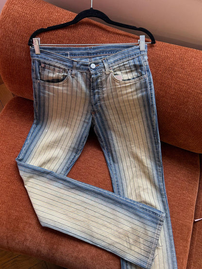 Iceberg stripes jeans blue & beige